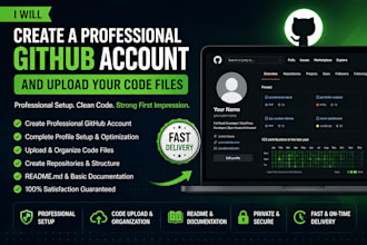 create and optimize your github account with code uploads