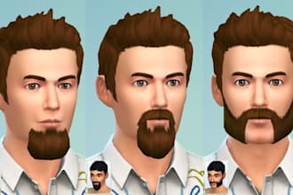 create  unique custom sims for sim 4, cc5, 3d character clothes unique sims cc