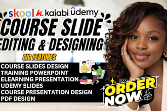 design course slides, webinar slide, training powerpoint, elearning presentation