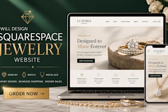 design squarespace jewelry website watch ecommerce website necklace website