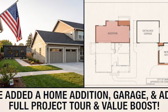 draw architectural permit plans for house addition, garage and adu tx az nc ca