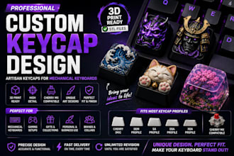 create a custom artisan keycap design for cherry mx mechanical keyboards