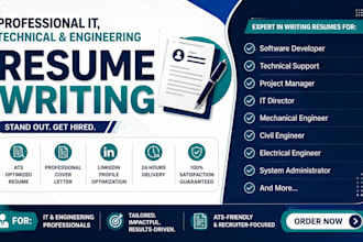 write ats software developer, cloud engineer, devops, and IT resume