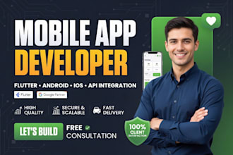 build your crossplatform mobile app with flutter react native for andriod or IOS