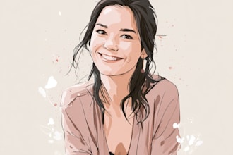draw or paint artistic portrait of you