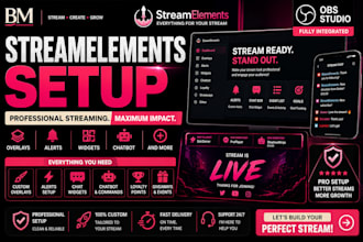 setup streamelements for twitch, youtube and kick streaming