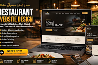 restaurant website cafe website food business website with reservation system