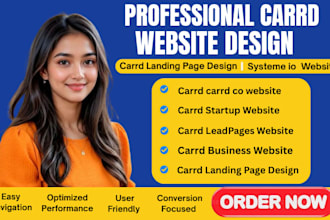 design high converting landing page carrd tilda framer