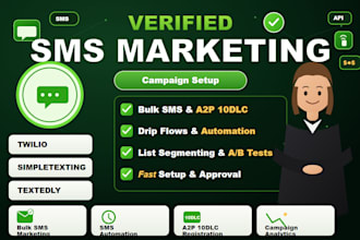 setup verified twilio account for bulk SMS, a2p 10dlc, telnyx, sip trunk