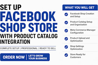 facebook shop meta commerce product catalog ecommerce setup store setup