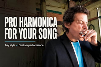 record expressive professional harmonica for your song