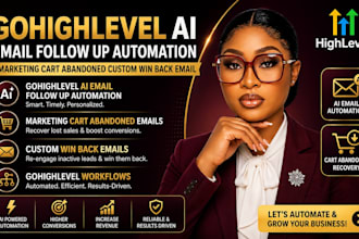 do gohighlevel ai email follow up automation, marketing cart abandoned custom