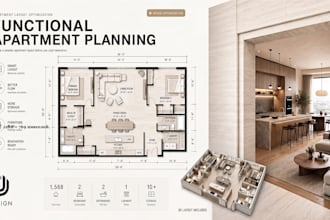 create a functional floor plan and furniture layout