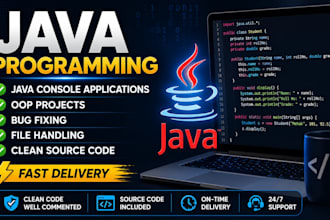 create java console applications and oop assignments