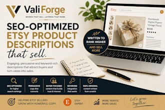 write SEO optimized etsy product descriptions that sell