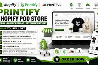 printify shopify pod store design product upload automation expert