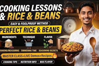 teach you how to prepare rice and beans