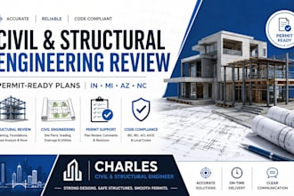 indiana, michigan and arizona nc civil structural engineering review for permit