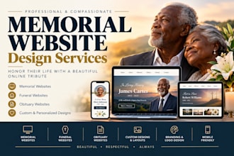 squarespace website design funeral website memorial website cemetery obituary