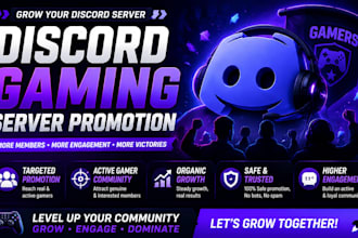 promote your discord server to engaged gamers and grow your community