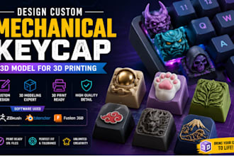 design custom mechanical keyboard keycap 3d model for 3d printing