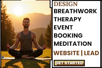 design breathwork website breathwork therapy event booking leads