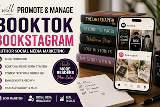 promote booktok bookstagram book manage author social media book marketing