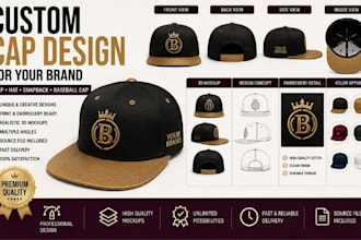 design custom cap hat snapback and baseball for your brand