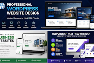 design a modern arabic and english wordpress website