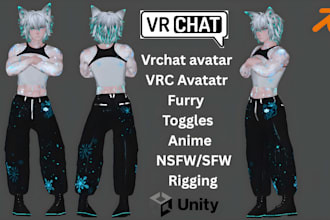 do custom vrchat avatar vr character vrc avatar nsfw 3d model vr chat humanoid
