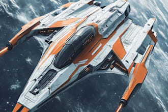 sci fi art, spaceship and illustration