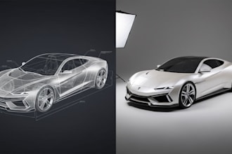 create 3d car models, game ready, vehicle design and realistic automotive models