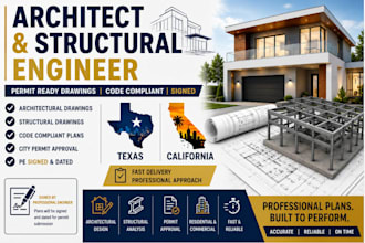 do architect and structural engineer for texas, california