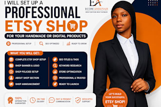 set up a professional etsy shop for your handmade