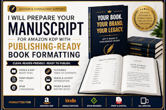 format your manuscript for amazon KDP, book interior design and typesetting