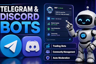 build custom python telegram trading bot discord bot web scraping ai automation