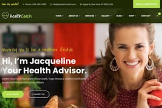 build wix nutrition coach website diet coaching wix nutritionist website design
