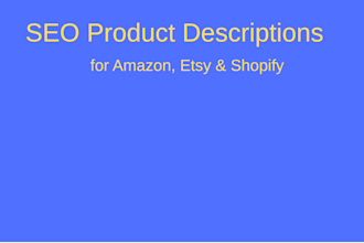 seo product descriptions for amazon etsy and shopify