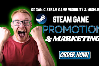 steam game promotion to increase steam visibility and steam game wishlist