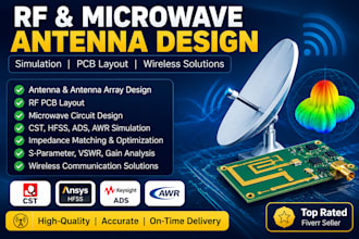 develop rf and microwave antenna systems with cst, hfss, and awr