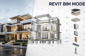 create architectural revit bim modelling, models and drawings
