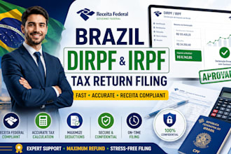 file brazil dirpf or irpf tax return and optimize receita federal filing
