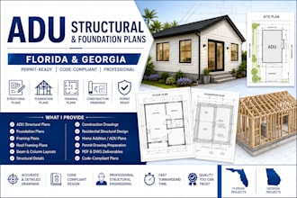 design adu structural and foundation plans for florida and georgia project