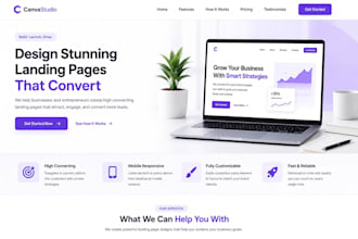 design a canva sales funnel landing page