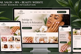 design nail salon website spa website beauty salon website vagaro website