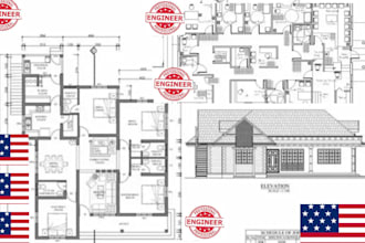 city permit blueprints architect, floor plans, house, shed, adu, garage, deck