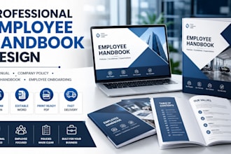 create and design a professional employee handbook and HR manual