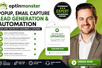 setup optinmonster popup email capture lead generation email automation