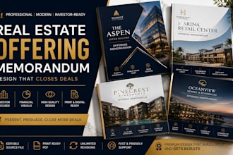 design commercial real estate om, offering memorandum brochure