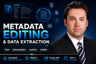 do metadata editing, data correction for document, audio and video, report